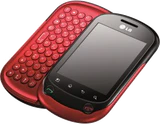 LG Optimus Chat abierto rojo