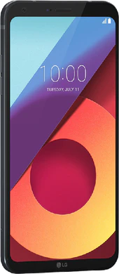 LG Q6 Alpha svart front vänster sida