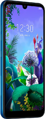 LG Q60 blå front vänster sida