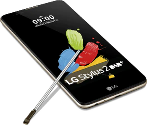 LG Stylus 2 brun couverture côté gauche en bas pen