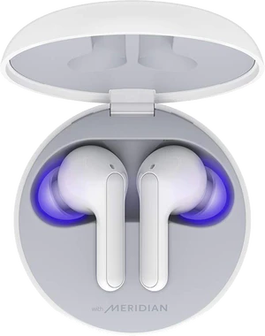 LG Tone Free FN6 wit case voorkant geopend