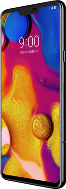 LG V40 ThinQ zwart voorkant rechterzijkant