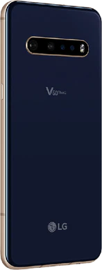 LG V60 ThinQ blauw achterkant rechterzijkant