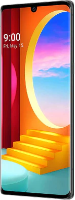 LG Velvet 4G schwarz Vorderseite rechte Seite