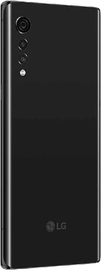 LG Velvet 4G schwarz Rückseite rechte Seite