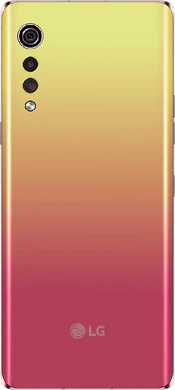 LG Velvet pink achterkant