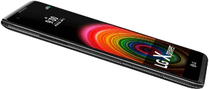 LG X power azul tapa delantera lado izquierdo