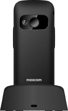 Maxcom Comfort MM724 zwart achterkant in dock