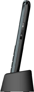 Maxcom Comfort MM724 zwart rechterzijkant in dock