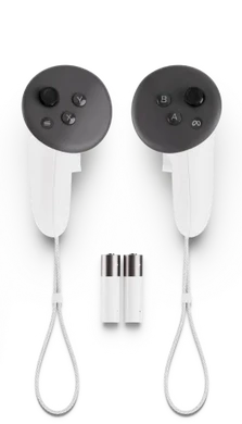 Meta Quest 3S wit controllers