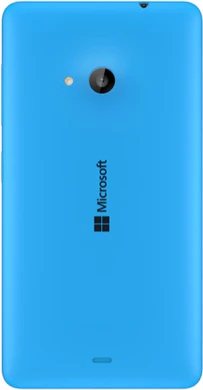 Microsoft Lumia 535 dualsim achterkant cyaan