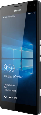 Microsoft Lumia 950 xl dualsim nero copertina frontale lato destro