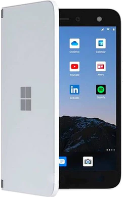 Microsoft Surface Duo wit voorkant geopend binnenkant