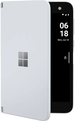 Microsoft Surface Duo wit voorkant geopend ing