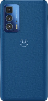 Motorola edge 20 Pro vegan blauw achterkant