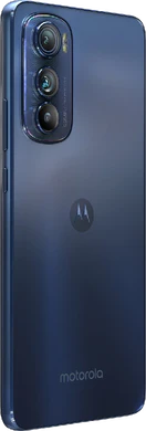 Motorola edge 30 blauw achterkant rechterzijkant