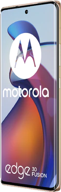 Motorola edge 30 fusion goud voorkant rechterzijkant