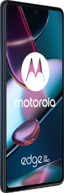 Motorola edge 30 Pro blå front vänster sida