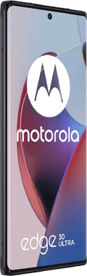 Motorola edge 30 ultra musta etupuolella vasen puoli