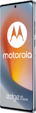 Motorola edge 50 fusion blauw voorkant rechterzijkant