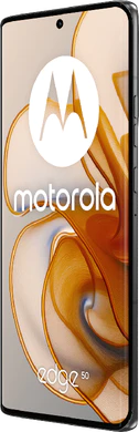 Motorola edge 50 grijs voorkant rechterzijkant