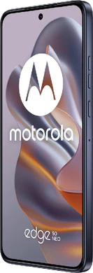 Motorola edge 50 neo grijs voorkant rechterzijkant