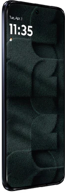 Motorola edge 70 fusion FIFA Edition silhouette schwarz Vorderseite linke Seite