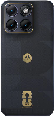 Motorola edge 70 fusion FIFA Edition silhouette schwarz Rückseite