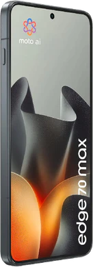Motorola edge 70 max pantone dark shadow schwarz Vorderseite linke Seite