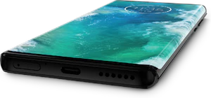 Motorola edge plus grey bottom tilted ed