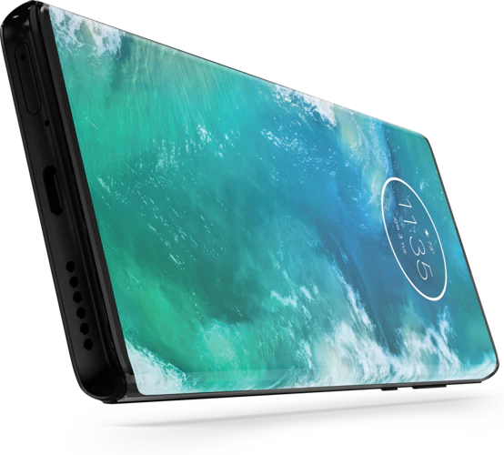 Motorola edge plus grijs onderkant gedraaid