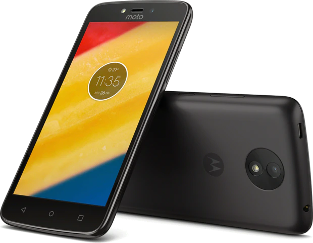 Moto rola Moto C Plus zwart overzicht