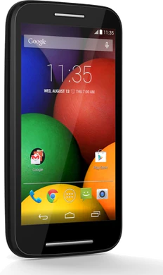 Moto rola Moto E front snett vänster sida