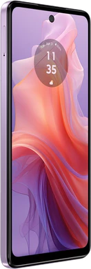 Moto rola Moto E14 purple front left side