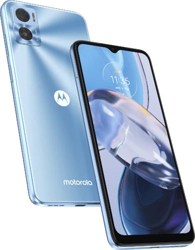 Moto rola Moto E22 blauw overzicht