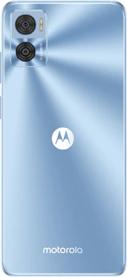 Moto rola Moto E22 blue back