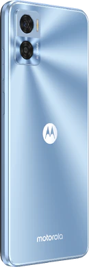 Moto rola Moto E22 blue back right side