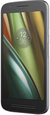 Moto rola Moto E3 zwart voorkant rechterzijkant