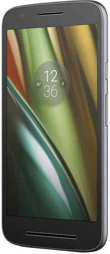 Moto rola Moto E3 zwart voorkant rechterzijkant Moto rola Moto E3 zwart voorkant rechterzijkant