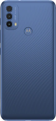 Moto rola Moto E30 blauw achterkant