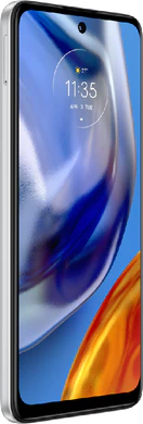 Moto rola Moto E32s argento copertina frontale lato sinistro