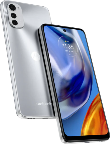 Moto rola Moto E32s zilver overzicht