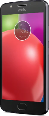 Moto rola Moto E4 grau Vorderseite rechte Seite