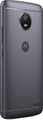 Moto rola Moto E4 grau Rückseite rechte Seite