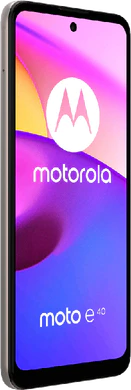 Moto rola Moto E40 pink voorkant linkerzijkant