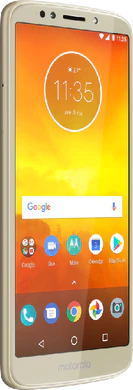 Moto rola Moto E5 gold front left side