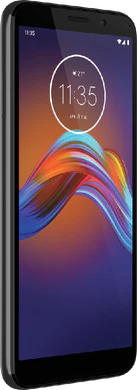 Moto rola Moto E6 Play zwart voorkant linkerzijkant