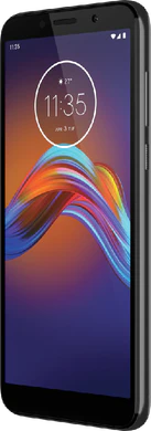 Moto rola Moto E6 Play zwart voorkant rechterzijkant