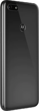 Moto rola Moto E6 Play zwart achterkant rechterzijkant