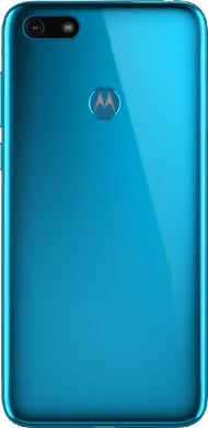 Moto rola Moto E6 Play blauw achterkant